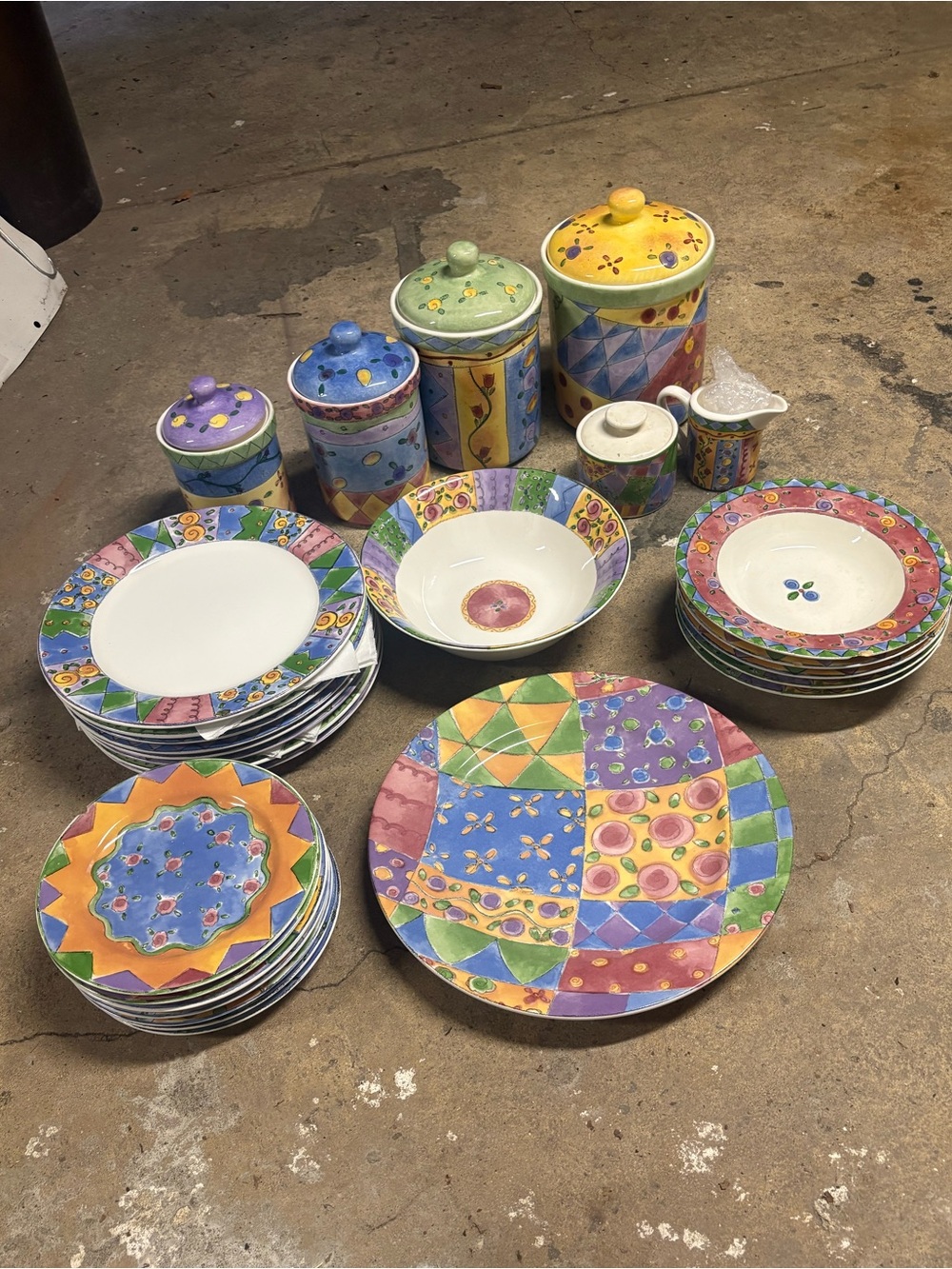 28 Piece “Sweet Shoppe" Sue Zipkin Stoneware